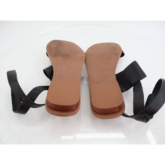 Franco Sarto Womens Tanara Leather Sandal Black Size 11M Ankle Wrap Gladiator - Picture 12 of 13